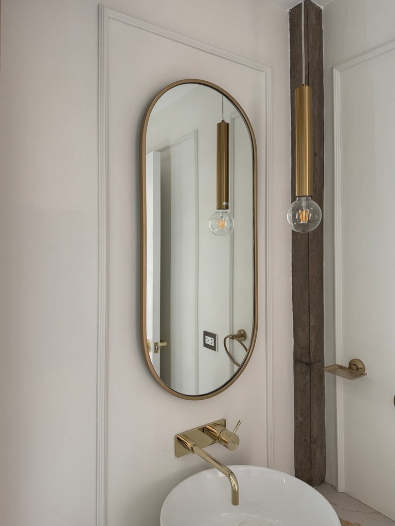 ESPEJO OVALADO DORADO SUAVE