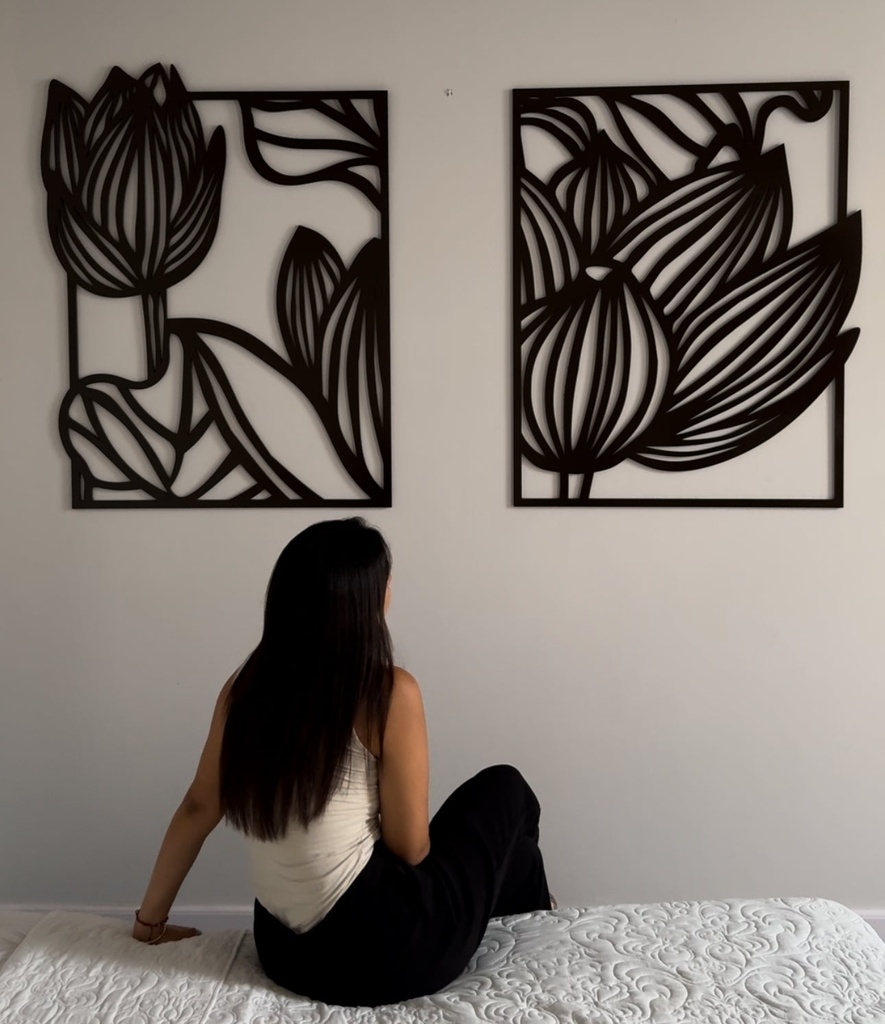 SET DE CUADROS "TULIPANES"